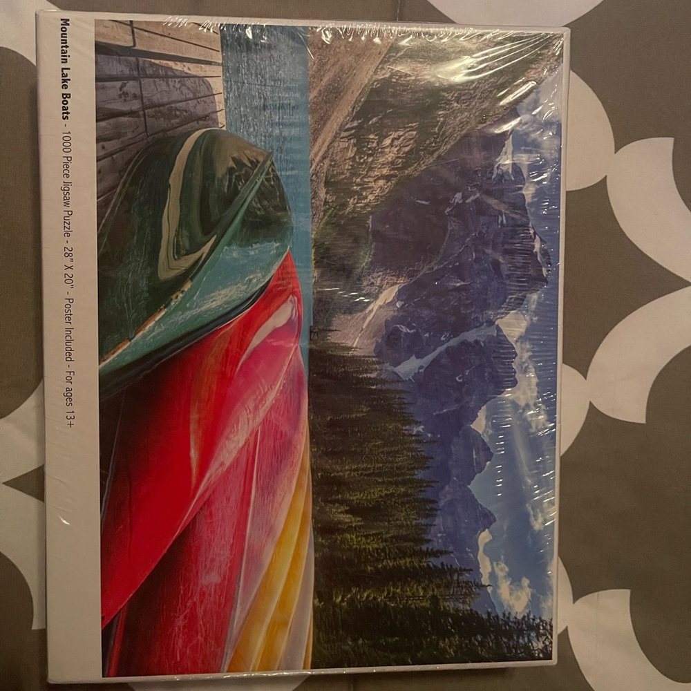 Mountain Lake Boats 1000 piece puzzle